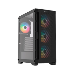 GABINETE BALAM RUSH (BR-938839) CARBONO TWIN MATE 5000,MICRO ATX,1*USB 3.0,DOBLE PANEL,4 FAN,NEGRO-1