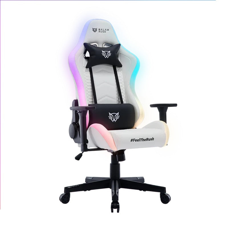 SILLA GAMING BALAM RUSH (BR-940573)LIGHTNING RUSH V2 FROST, INCLINACION 135 GRD, SOPORTE 150KG, RGB