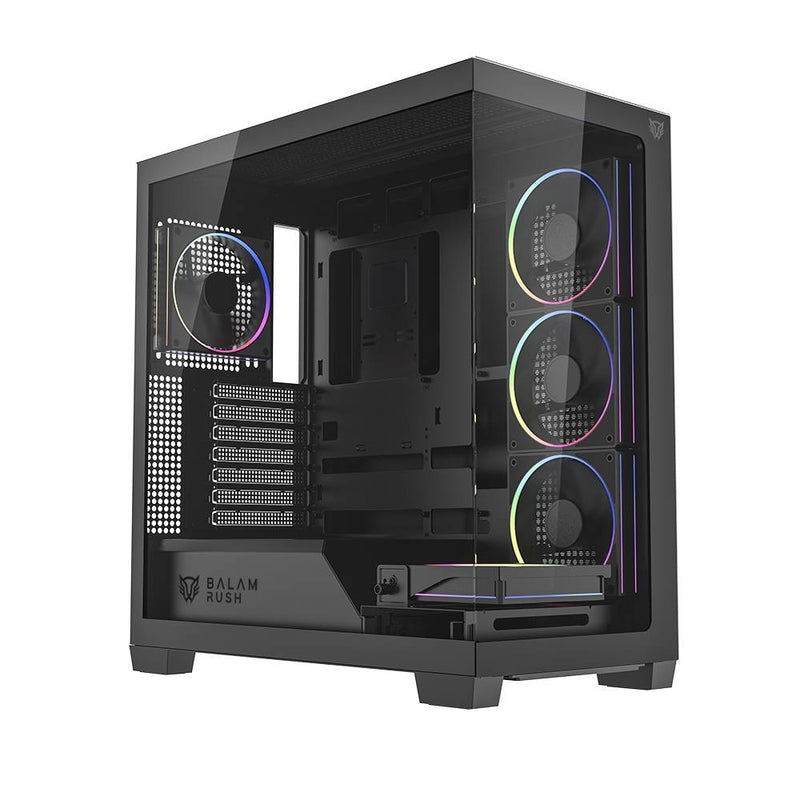 GABINETE BALAM RUSH (BR-941471) TANK POLAR 7900,ATX,1*USB-C,1*USB 3.0,CRISTAL TEMP,2 FAN,NEGRO-1