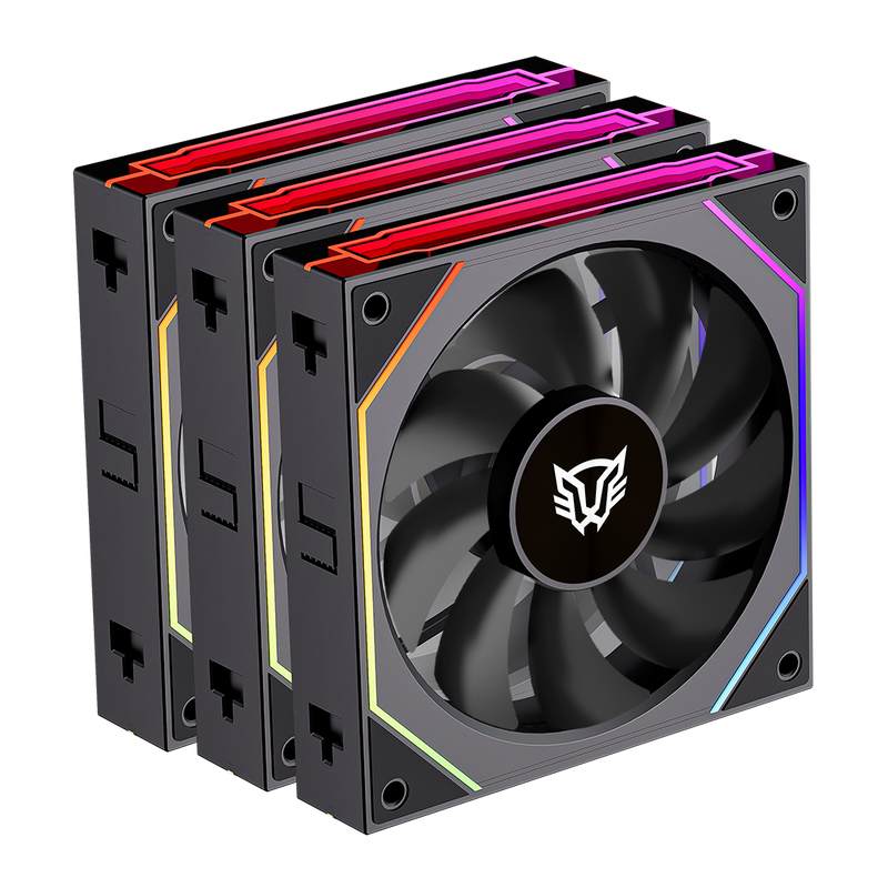 VENTILADOR P/GABINETE BALAM RUSH (BR-942089) EOLOX LINK EXL95,RGB,120 MM,3 FAN,NEGRO