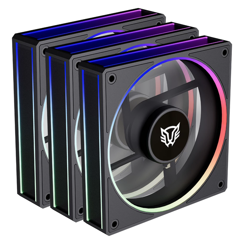 VENTILADORES P/GABINETE BALAM RUSH (BR-942140) EOLOX BORA-R EXB85R,AUREA RGB,120 MM,3 FAN,AZENDER NEGRO-1