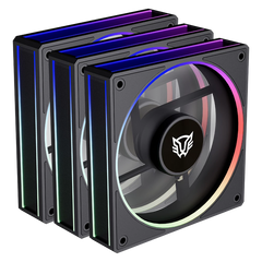 VENTILADORES P/GABINETE BALAM RUSH (BR-942140) EOLOX BORA-R EXB85R,AUREA RGB,120 MM,3 FAN,AZENDER NEGRO-1