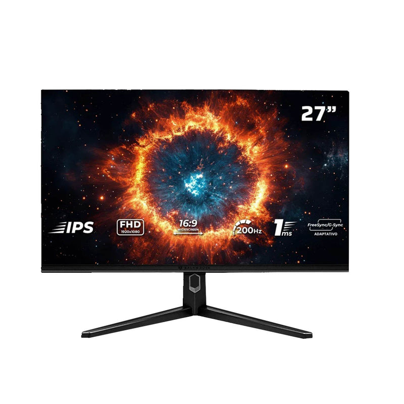 MONITOR 27" BALAM RUSH (BR-942973) HYPER NOVA MHN27Y, 1920*1080, 200HZ,1MS, HDMI, DP, AUDIO, RGB, NEGRO-1