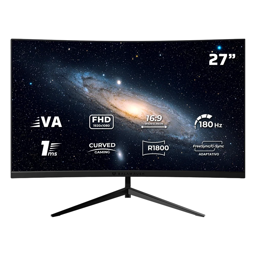 MONITOR 27" BALAM RUSH(BR-942980)ANDROMEDA MAG27Y,FHD,180HZ,1 MS,F-SYNC,1*HDMI 2.1,1*DP 1.4,NEGRO
