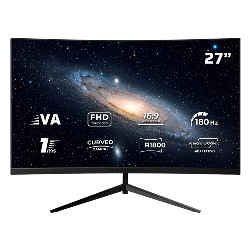 MONITOR 27" BALAM RUSH(BR-942980)ANDROMEDA MAG27Y,FHD,180HZ,1 MS,F-SYNC,1*HDMI 2.1,1*DP 1.4,NEGRO
