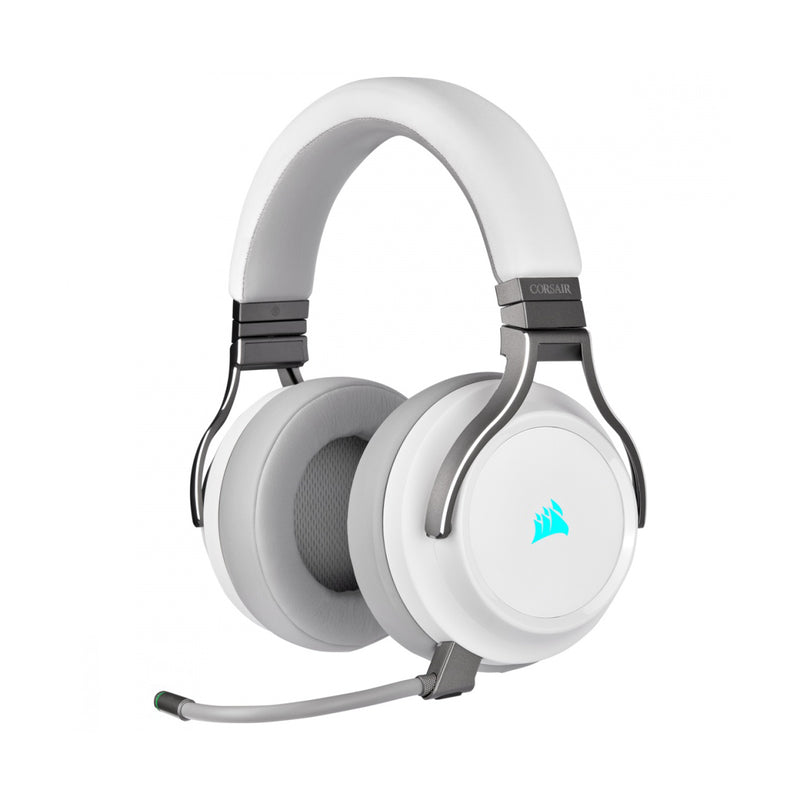 AUDIFONOS CORSAIR (CA-9011186-NA) VIRTUOSO WIRELESS SE RGB WHITE 7.1CH USB C/MIC COMP. PC-1