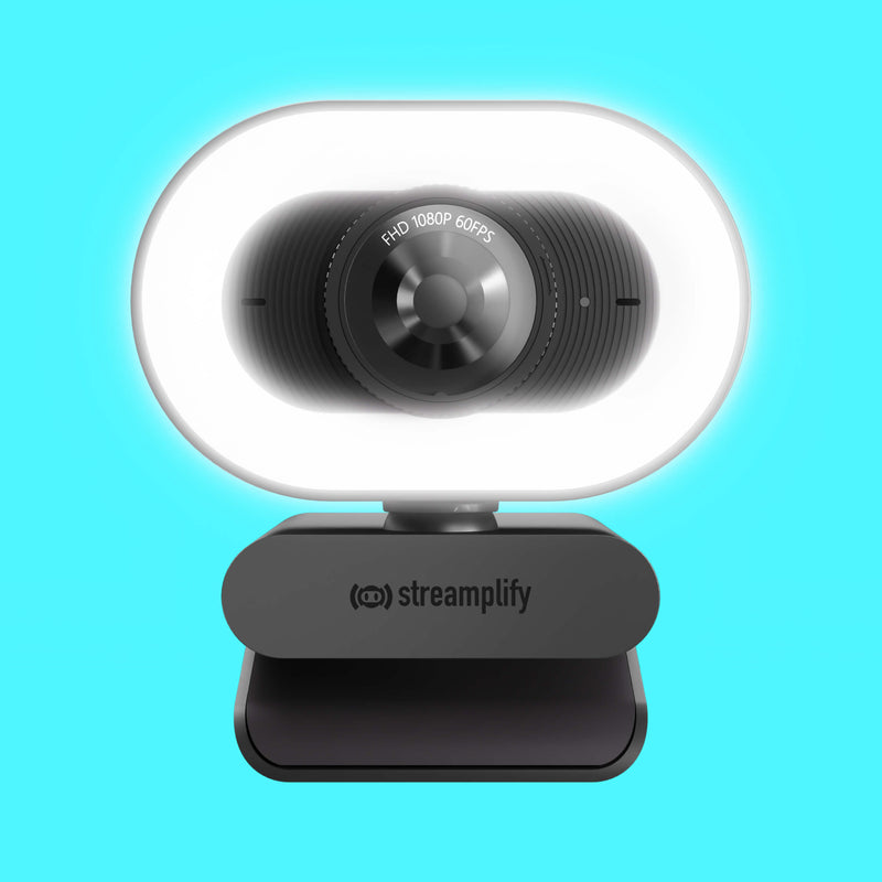CAMARA WEB STREAMPLIFY (CAM PLUS-FHD-2M60-LIGHT-BK) FHD, 2MP, 60FPS, LUZ INTEGRADA, NEGRO