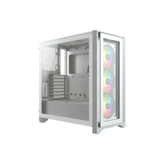 GABINETE CORSAIR (CC-9011205-WW) ICUE 4000X RGB BLANCO PANEL CRISTAL TEMPLADO MED-TORRE SIN FUENTE-1