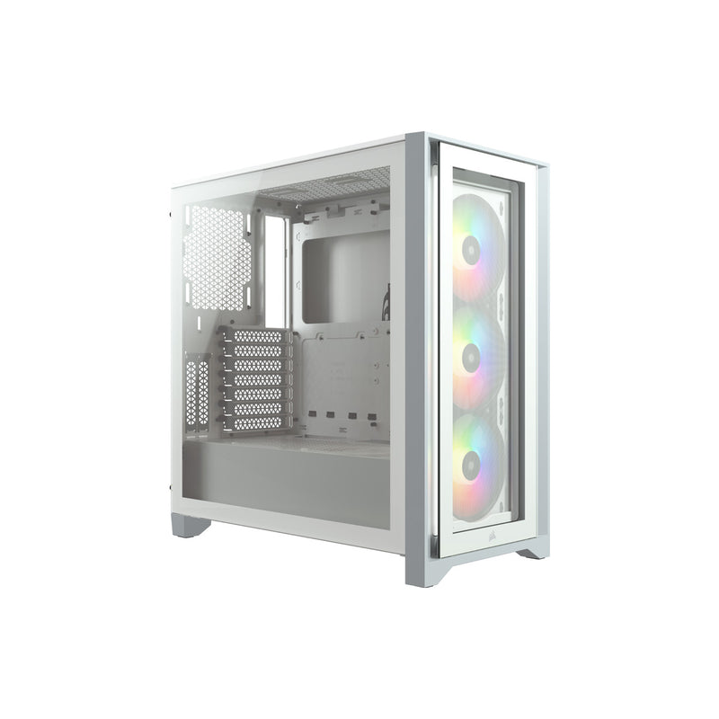 GABINETE CORSAIR (CC-9011205-WW) ICUE 4000X RGB BLANCO PANEL CRISTAL TEMPLADO MED-TORRE SIN FUENTE-1