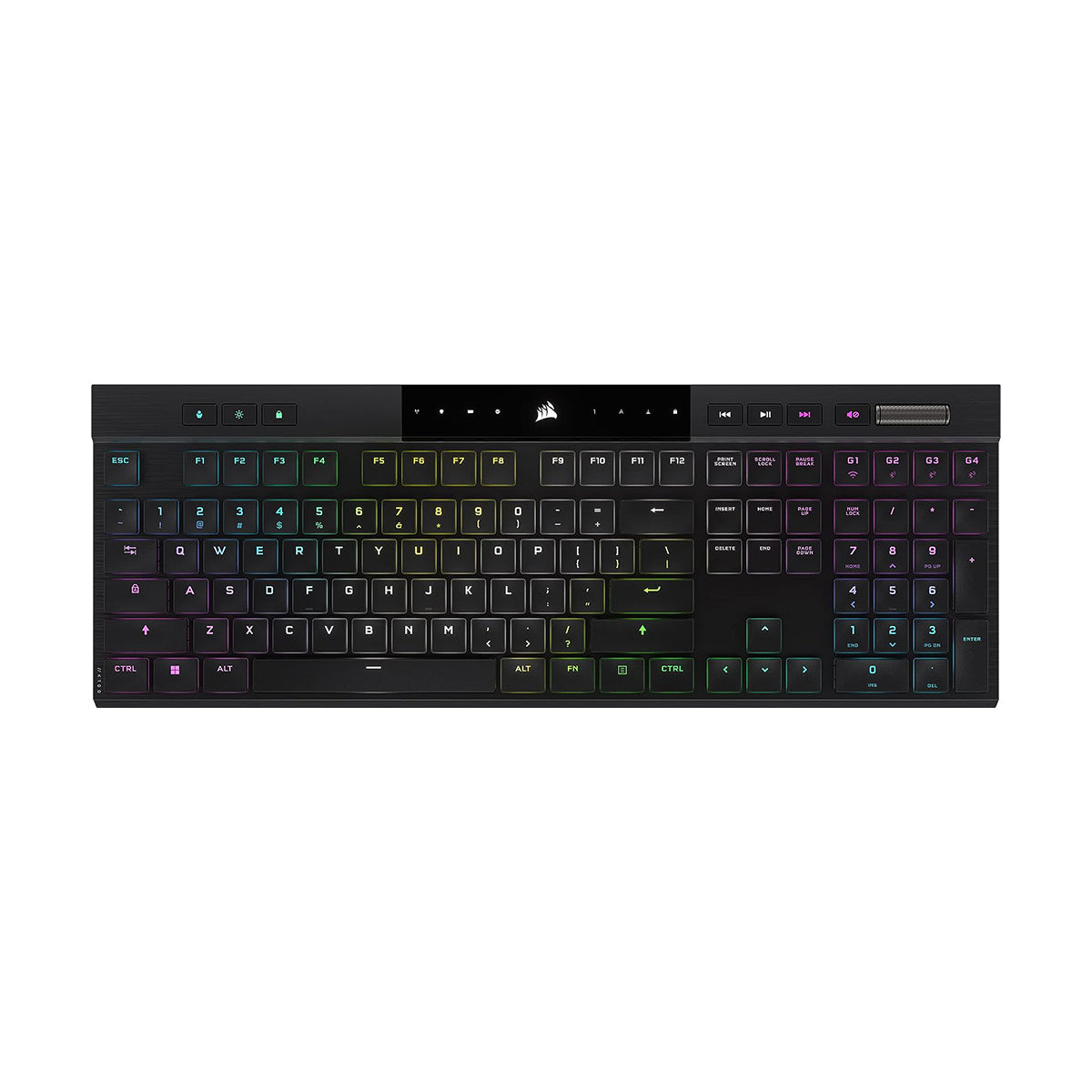 TECLADO MECANICO CORSAIR (CH-913A01U-NA) K100 AIR WIRELESS RGB,CHERRY MX ULTRA,ULTRADELGADO,NEGRO