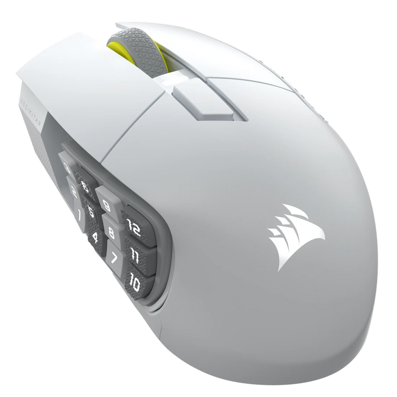 MOUSE OPTICO CORSAIR (CH-9314011-WW) SCIMITAR ELITE, WIRELESS, BLANCO-1