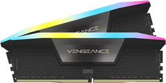 MEMORIA DIMM DDR5 CORSAIR (CMH32GX5M2B6000C38) 32GB 6000MT/S (2X16GB) VENGEANCE RGB, C. DISIPADOR, 1.35V, NEGRA.-1