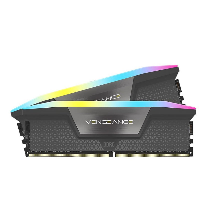MEMORIA DIMM DDR5 CORSAIR (CMH32GX5M2B6000Z38) 32GB 6000MT/S (2X16GB) VENGEANCE RGB, C. DISIPADOR, 1.35V, GRIS-1