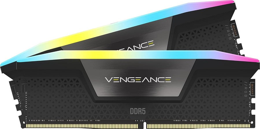 MEMORIA DIMM DDR5 CORSAIR (CMH48GX5M2B5200C38) 48GB 5200 MTS (2X48GB) VENGEANCE RGB, XMP 3.0, C. DISIPADOR, 1.25V