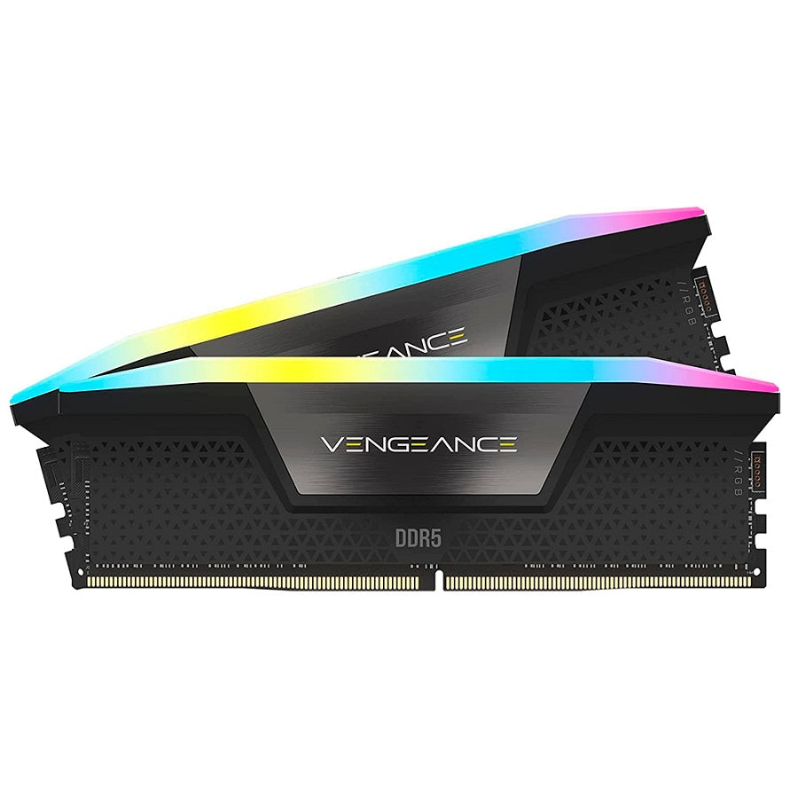 MEMORIA DIMM DRR5 CORSAIR (CMH48GX5M2E6000C36) 48GB 6000 TM/S (2X48GB) VENGEANCE RGB, XMP 3.0, 1.4V,C. DISIPADOR, NEGRA.