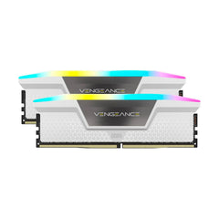 MEMORIA DIMM DDR5 CORSAIR (CMH64GX5M2B6000C30W) 64GB 6000MHZ (2X32GB) VENGEANCE RGB,BLANCO CL30-76-1