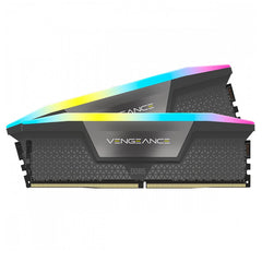 MEMORIA DIMM DDR5 CORSAIR (CMH64GX5M2D5600Z40) 64GB 5600MT/S (2X32GB) VENGEANCE RGB,C. DISIPADOR, AMD EXPO, INTEL XMP 3.0, 1.25V, GRIS-1