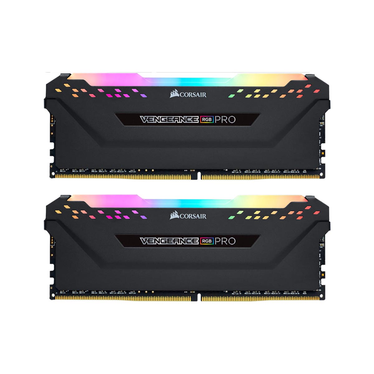 MEMORIA DIMM DDR4 CORSAIR (CMW16GX4M2A2666C16) 16GB 2666MHZ (2X8GB) VENGEANCE RGB PRO NEGRO CL16