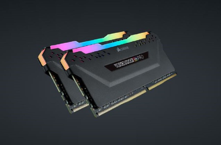 MEMORIA DIMM DDR4 CORSAIR (CMW32GX4M2E3200C16) 32GB 3200MHZ (2X16GB) VENGEANCE RGB PRO, NEGRO, 1.35-1