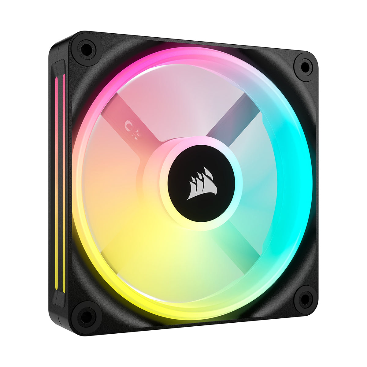 VENTILADOR GABINETE CORSAIR (CO-9051001-WW) ICUE LINK QX120 RGB,1 FAN,120MM,DOMO MAGNETICO,NEGRO
