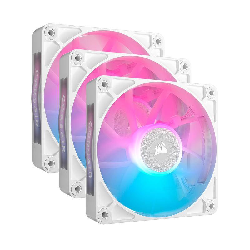 VENTILADOR P/GABINETE CORSAIR (CO-9051022-WW) ICUE LINK RX120 RGB,3 FAN,120MM,BLANCO-1