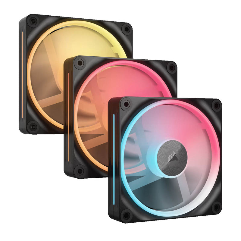 VENTILADOR GABINETE CORSAIR (CO-9051050-WW) ICUE LINK LX120 RGB, 3 FAN, 120MM, MAGNETICO, NEGRO-2