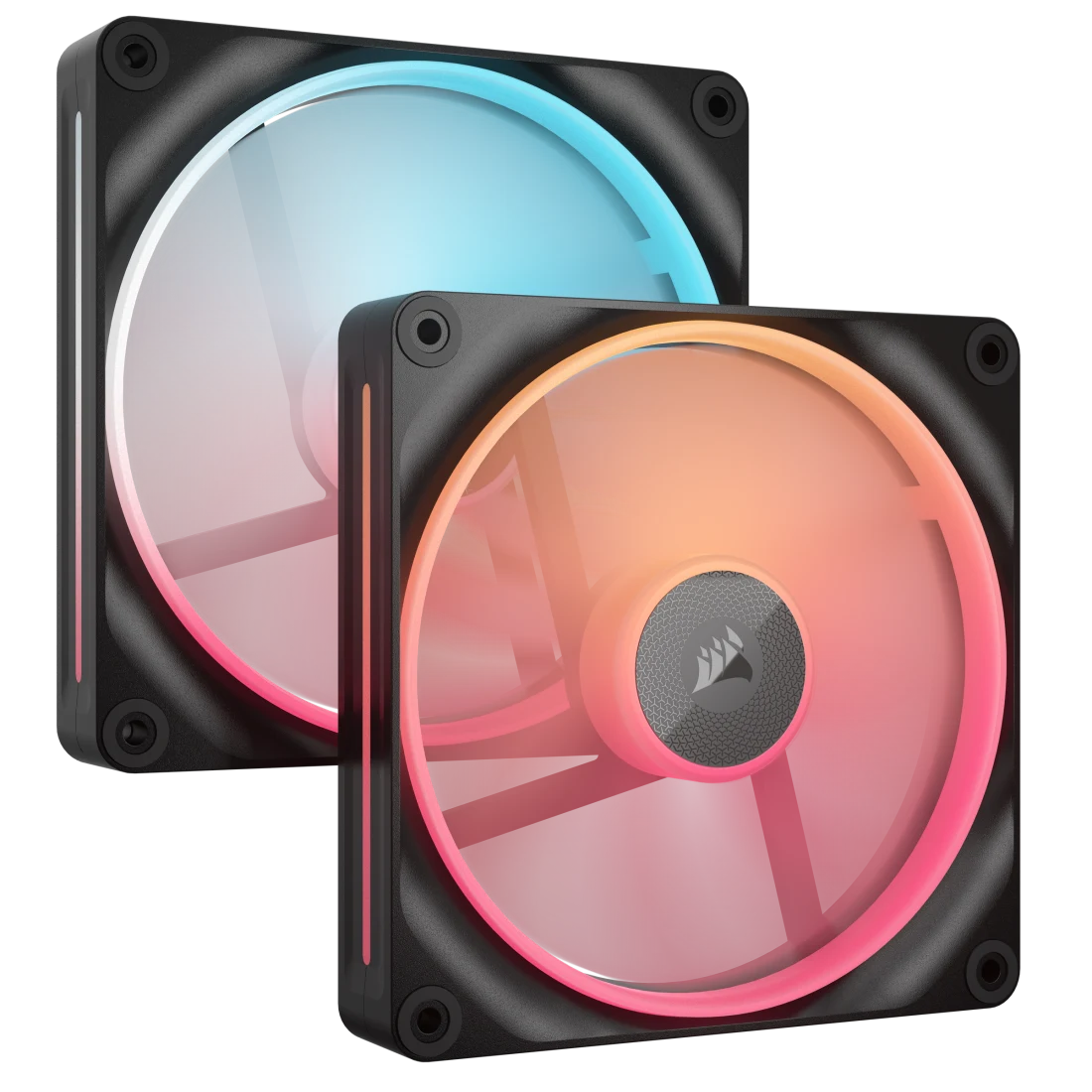 VENTILADOR GABINETE CORSAIR (CO-9051052-WW) ICUE LINK LX140-5 RGB,2 FAN, 140MM, MAGNETICO, NEGRO