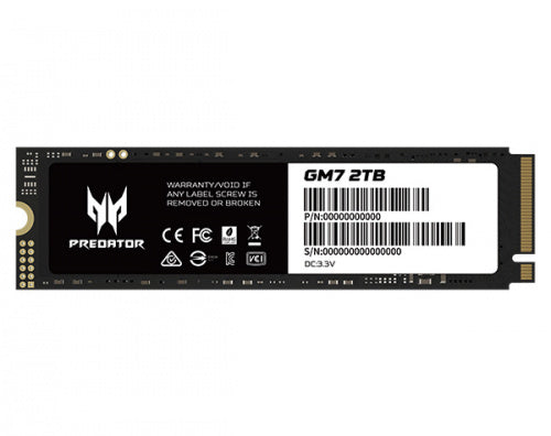 UNIDAD SSD M.2 PREDATOR 2TB (BL.9BWWR.119) GM7, 7200 MB/S