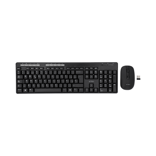 KIT TECLADO Y MOUSE INALAMBRICO ACTECK (AC-931748) MK450,RF USB,104 TEC,1600 DPI,NEGRO