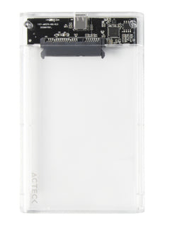 GABINETE P/DISCO DURO 2.5" ACTECK (AC-934688) ARMOR CLEAR, TRANSPARENTE, HC430,MAX 2TB,MICRO B-USB C-1