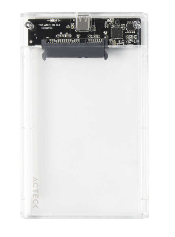 GABINETE P/DISCO DURO 2.5" ACTECK (AC-934688) ARMOR CLEAR, TRANSPARENTE, HC430,MAX 2TB,MICRO B-USB C