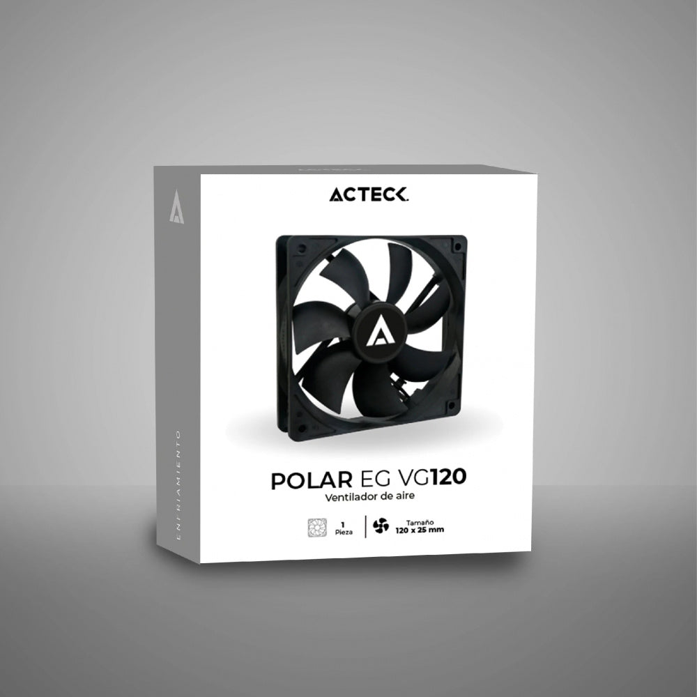 VENTILADOR P/GABINETE ACTECK (AC-938136) POLAR EG VG120,VENTILADOR 120MM,1200RPM,NEGRO-3