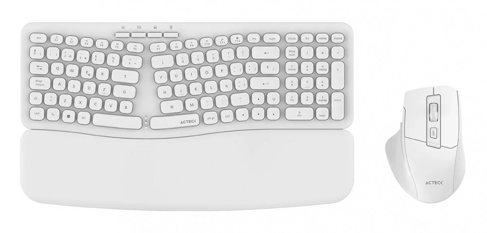 KIT TECLADO Y MOUSE INALAMBRICO ACTECK (AC-939874) ULTRA CONFORT MK650,USB RF,100 TEC,1600 DPI,BLANC