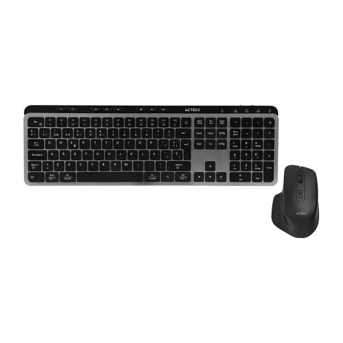 KIT TECLADO Y MOUSE INALAMBRICO ACTECK (AC-940160) CREATOR KREA MK755,2.4GHZ + 2 BT, 2000DPI,RECARGABLE,NEGRO-GRIS-1