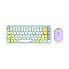 KIT TECLADO Y MOUSE INALAMBRICO ACTECK (AC-940238) MK480 CHIC K-COLORS,RF USB,85 TECLAS,65%,VERDE-1