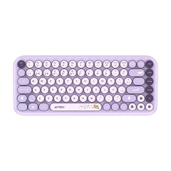 KIT TECLADO Y MOUSE INALAMBRICO ACTECK (AC-940252) MK480 CHIC K-COLORS,RF USB,85 TECLAS,65%,VIOLETA-2