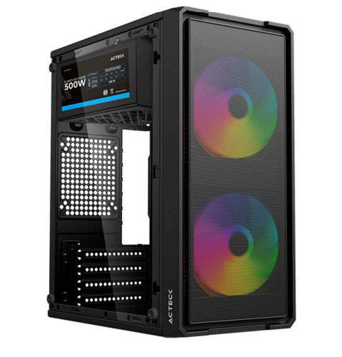GABINETE ACTECK(AC-943772) DOOM ULTRA MESH GI750M, MICRO ATX, 2 FAN, FRENTE MALLA, ACRILICO, NEGRO-1