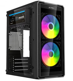 GABINETE ACTECK(AC-943789) DOOM ULTRA MESH GI750C, MICRO ATX, 2 FAN, FRENTE CRISTAL, ACRILICO, NEGRO-1