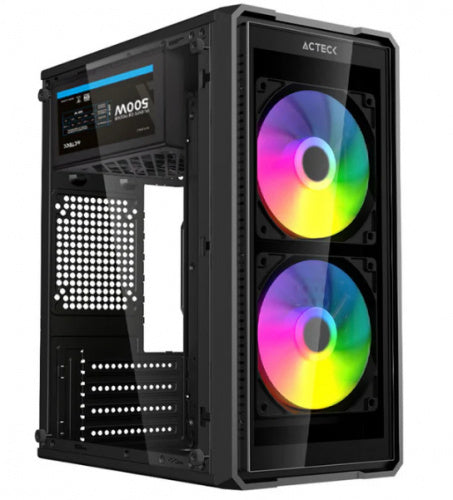 GABINETE ACTECK(AC-943789) DOOM ULTRA MESH GI750C, MICRO ATX, 2 FAN, FRENTE CRISTAL, ACRILICO, NEGRO