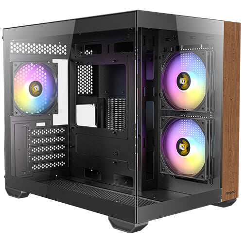GABINETE ANTEC (CX600M WOOD ARGB_B) CX600M WOOD ARGB, MICRO-ATX, ITX, S/FUENTE