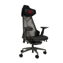 SILLA GAMING ASUS (SL400 ROG DESTRIER/BK/WW/) SOPORTE DE BRAZO, DISEÑO EXOESQUELETICO, NEGRA