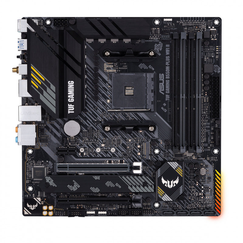 MOTHERBOARD ASUS (TUF GAMING B550M-PLUS WIFI II)  SOCKET AM4,4*DDR4,HDMI,DP,PCIE-4.0,WIFI6,MICRO ATX-2