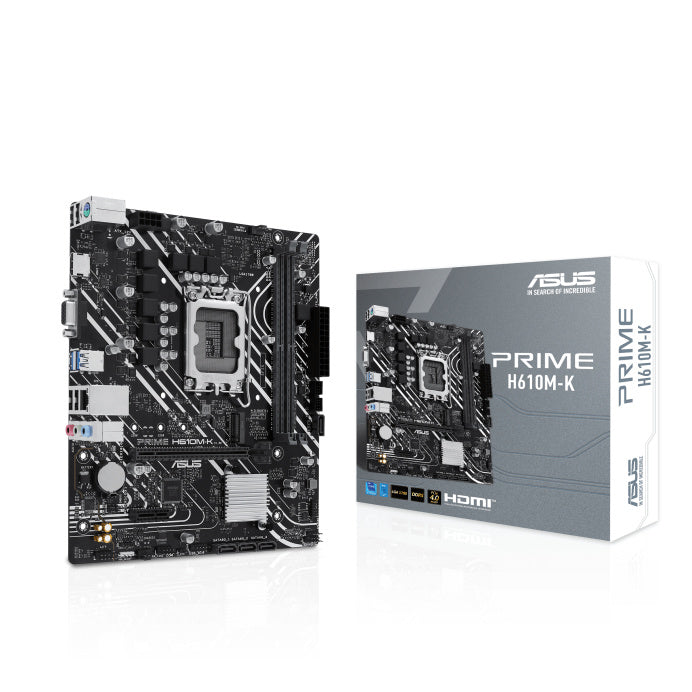 MOTHERBOARD ASUS (PRIME H610M-K) SOCKET 1700 12A,2*DDR5,HDMI,VGA,PCIE-4.0,MICRO ATX-1