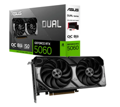 TARJETA DE VIDEO ASUS (DUAL-RTX5060-O8G) 8GB GDDR7, 128BIT, PCI-E 5.0, HDMI, 3*DP, DUAL FAN-1