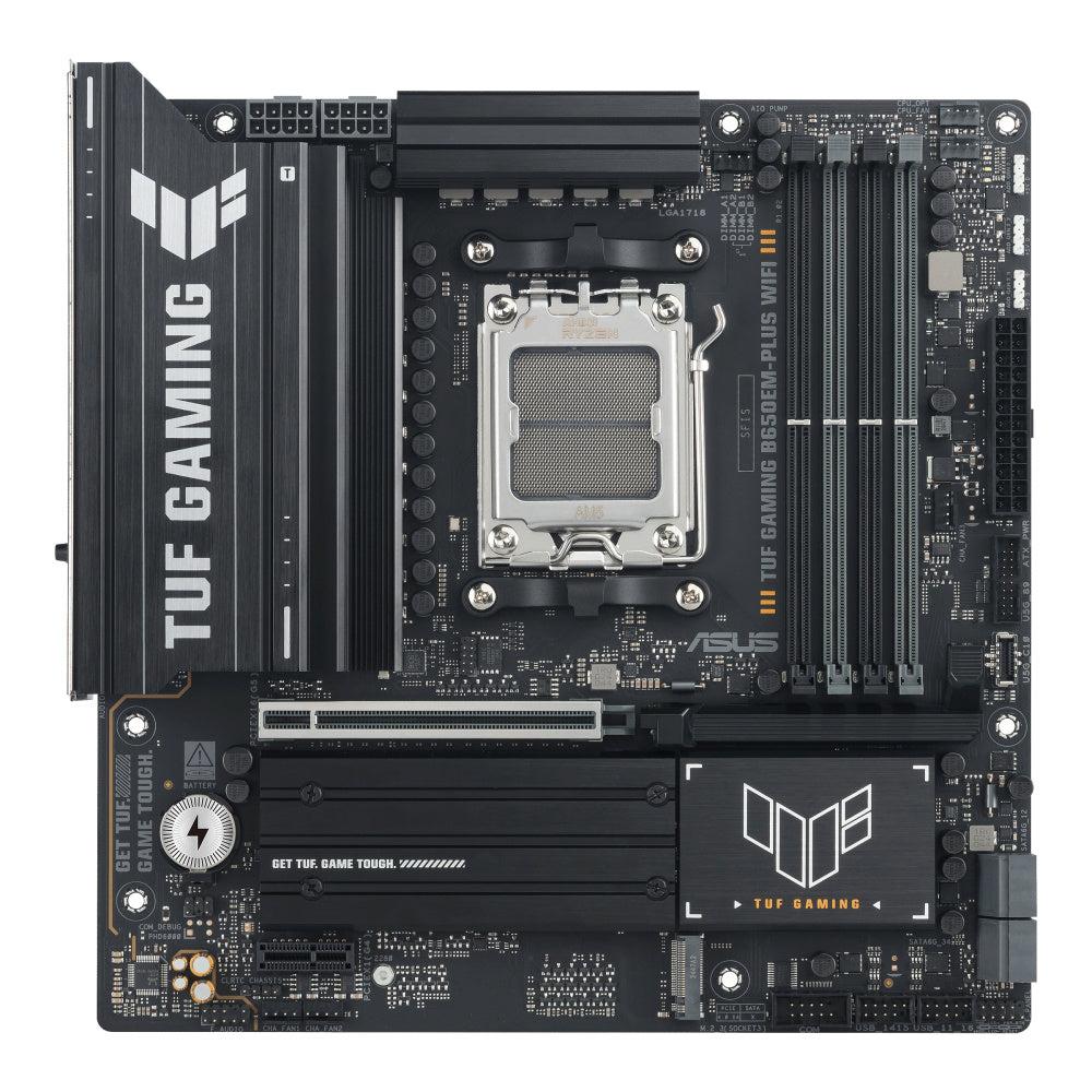 MOTHERBOARD ASUS (TUF GAMING B650EM-PLUS WIFI) SOCKET AM5,4*DDR5,HDMI,DP,PCIE-4.0,WIFI6E,MICRO ATX