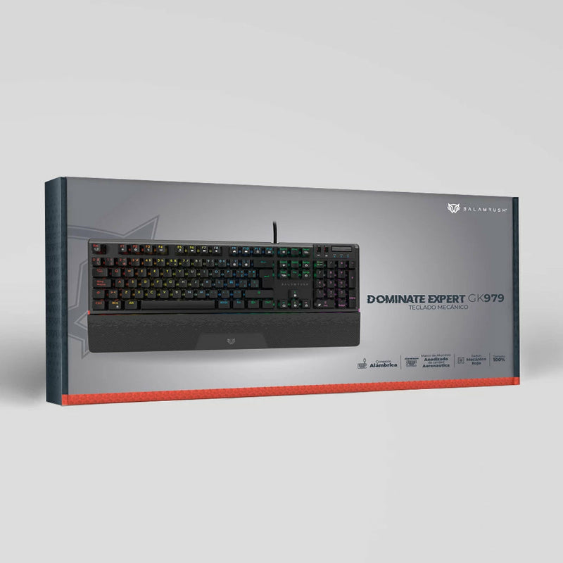 TECLADO MECANICO BALAM RUSH (BR-936781) DOMINATE EXPERT GK979,SWITCH RED,105 TECLAS,RGB,NEGRO-4