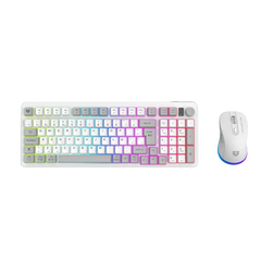 KIT TECLADO Y MOUSE INALAMBRICO BALAM RUSH(BR-940436)SQUAD CONQUEST PRO KG525,TECLADO 85%,MOUSE OPTICO 7200 DPI,RGB,RECARGABLE,BLANCO-1