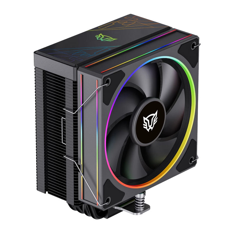 VENTILADOR P/CPU BALAM RUSH(BR-942041)HELIUX PRO HEX50,RGB,4 PIPAS,TDP 220W,AMD/INTEL,1*FAN 120MM,PWN 4 PIN+ARGB 3 PIN,NEGRO