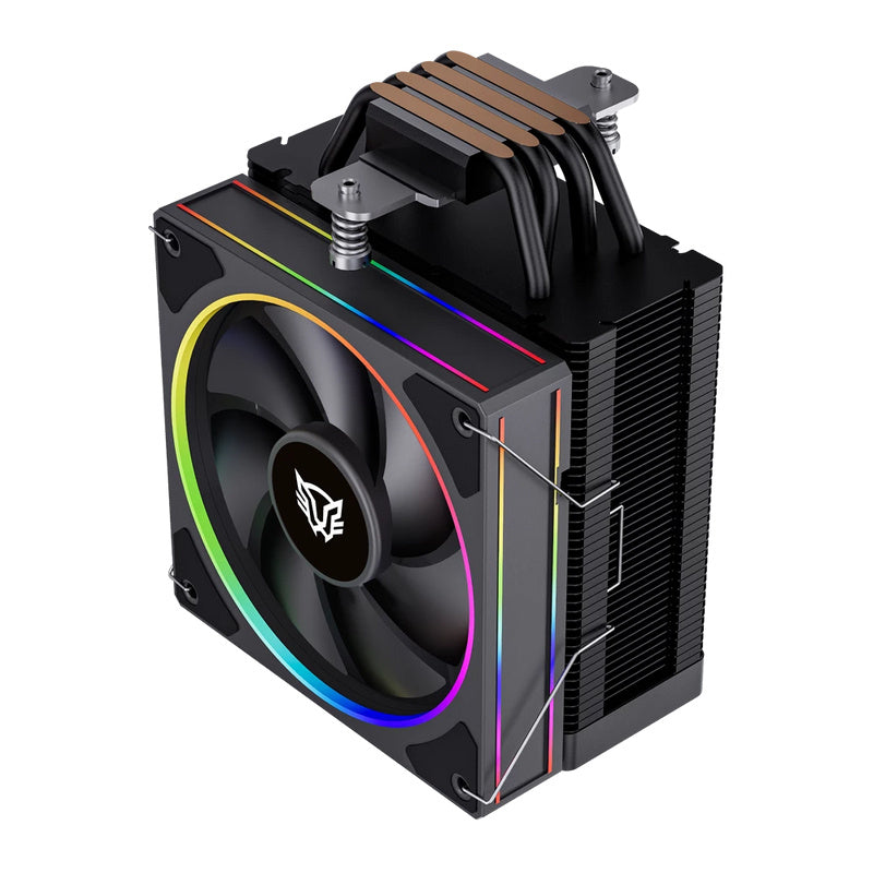 VENTILADOR P/CPU BALAM RUSH(BR-942041)HELIUX PRO HEX50,RGB,4 PIPAS,TDP 220W,AMD/INTEL,1*FAN 120MM,PWN 4 PIN+ARGB 3 PIN,NEGRO