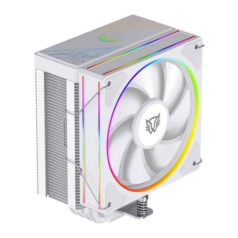VENTILADOR P/CPU BALAM RUSH(BR-942058)HELIUX PRO HEX50,RGB,4 PIPAS,TDP 220W,AMD/INTEL,1*FAN 120MM,PWN 4 PIN+ARGB 3 PIN,BLANCO